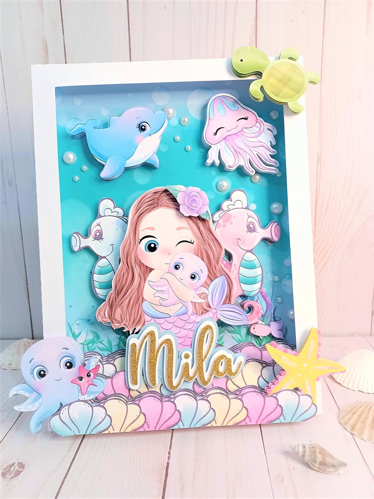 3D Frame / Shadow Box- Mermaid