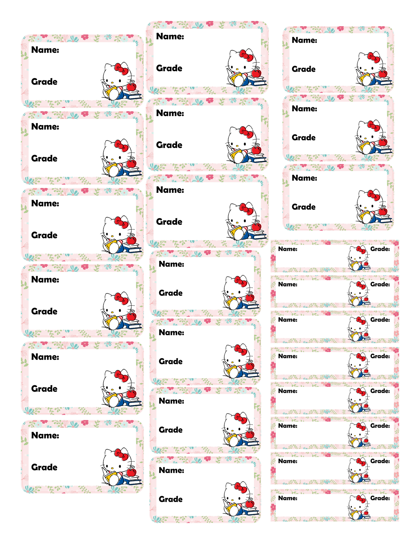 School stickers Sheet/ waterproof sticker/ Any theme