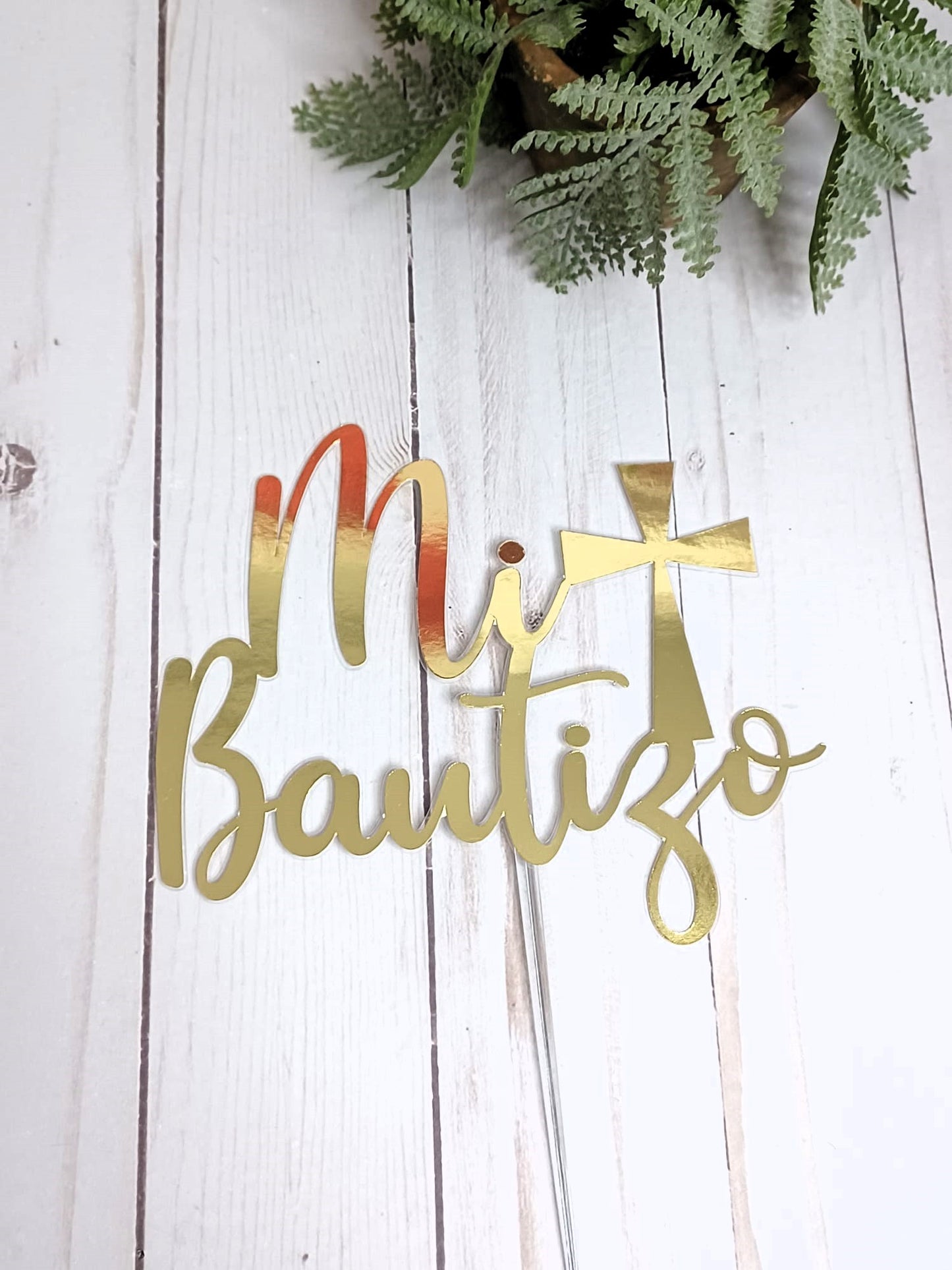 Bautizo cake topper