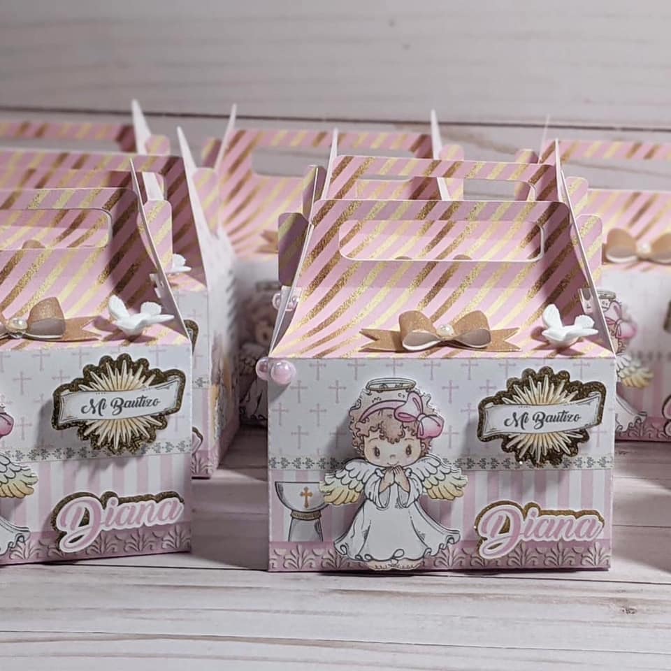 Baptism favor box Girl