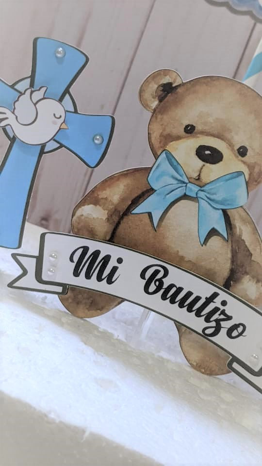 Cake Topper - Bautizo - Bear