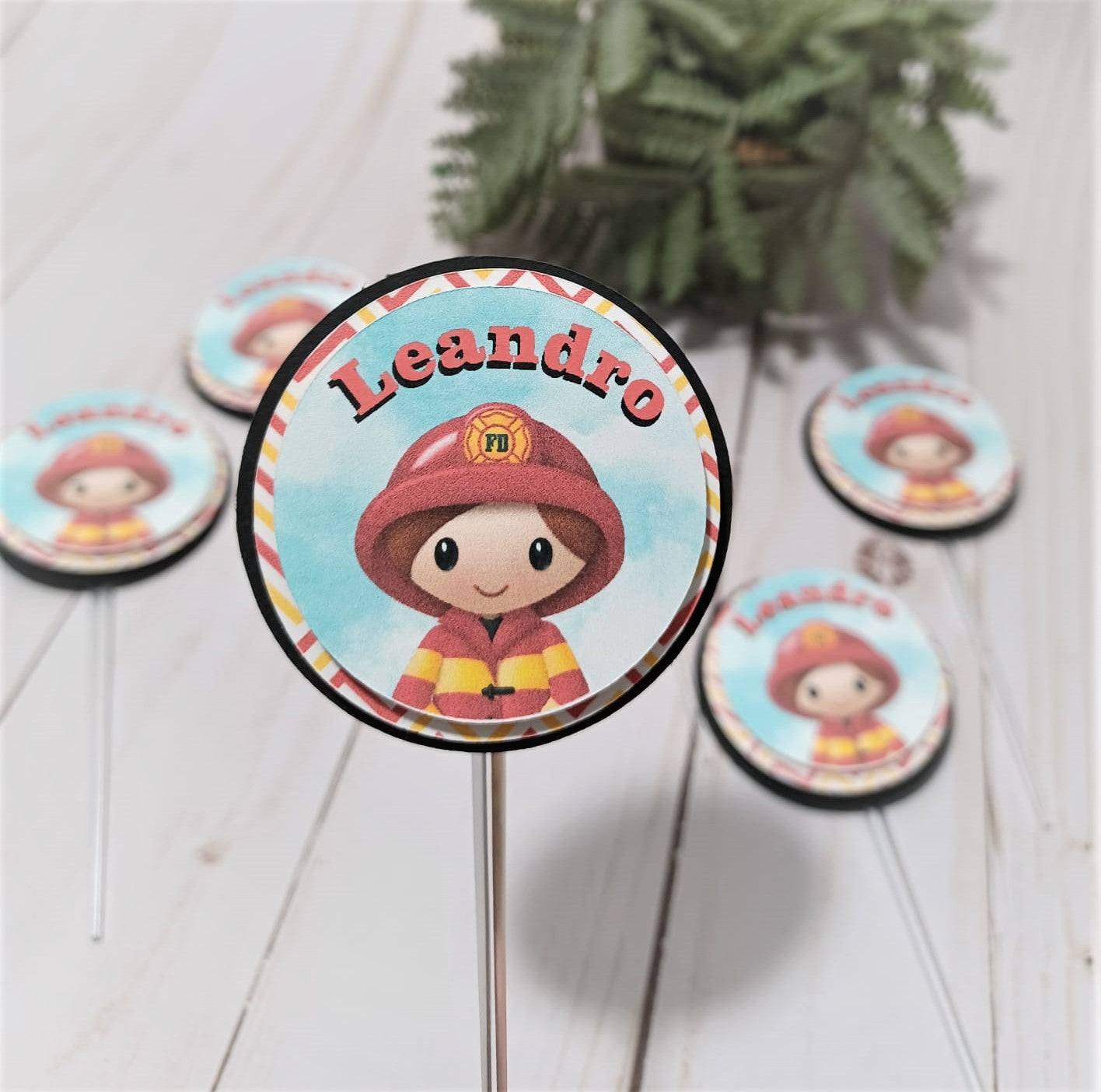 Fireman Cupcake topper