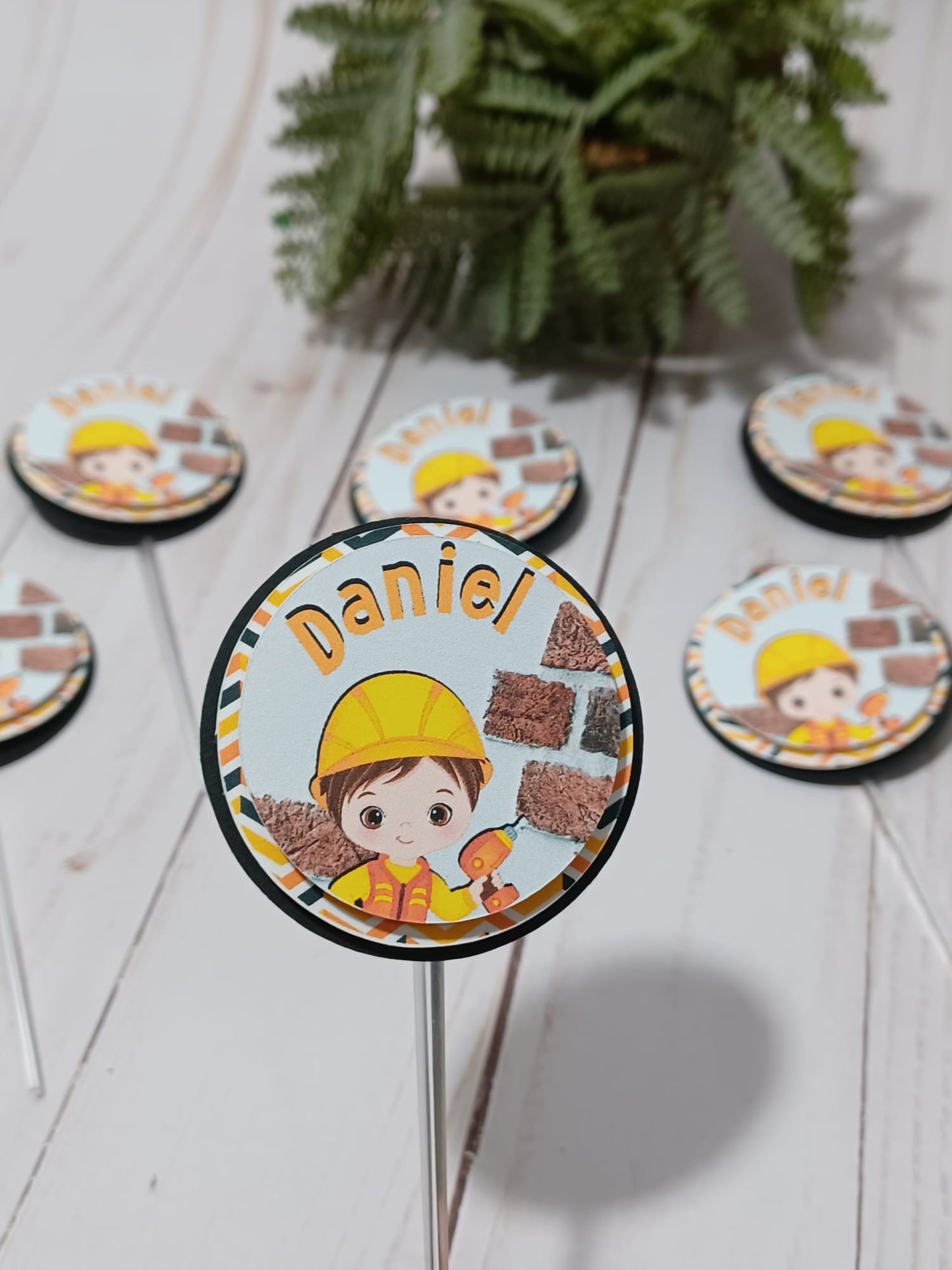 Construction Cupcake topper
