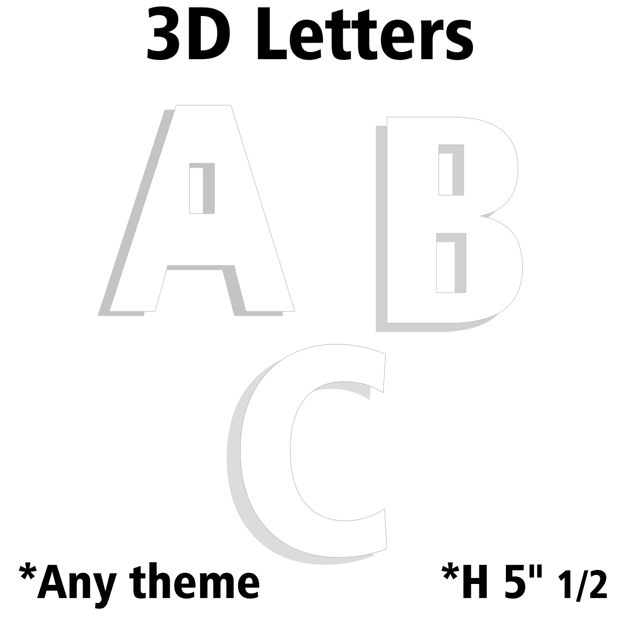 3D Letter - Any Theme – Shirlley's Creations