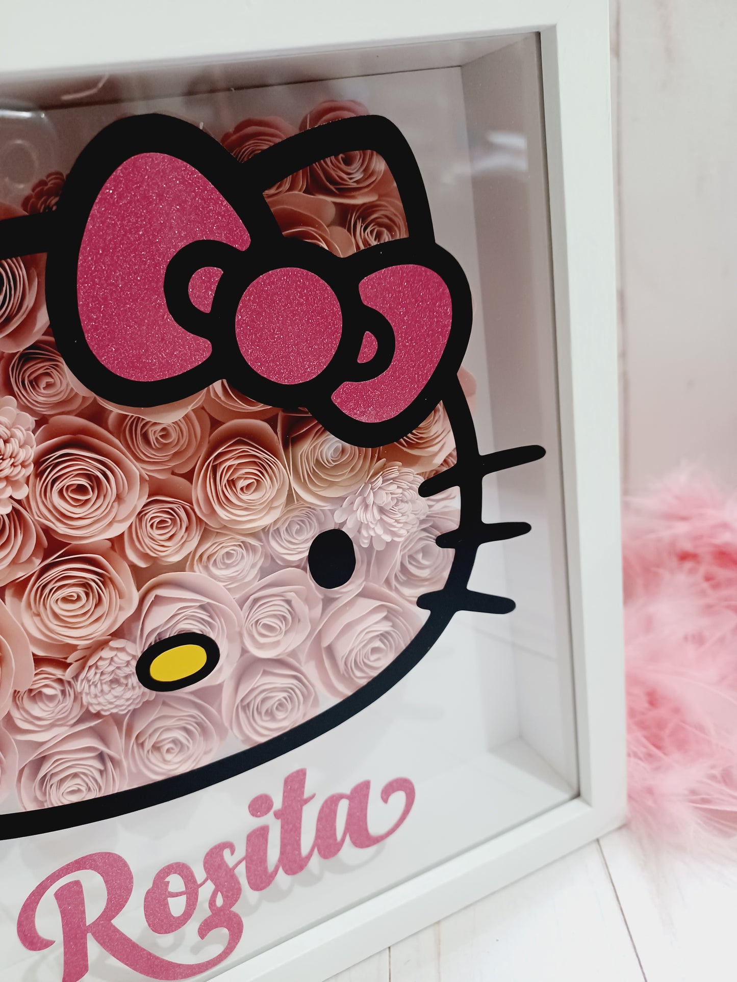 Personalized Shadow Box / hello/ kitty