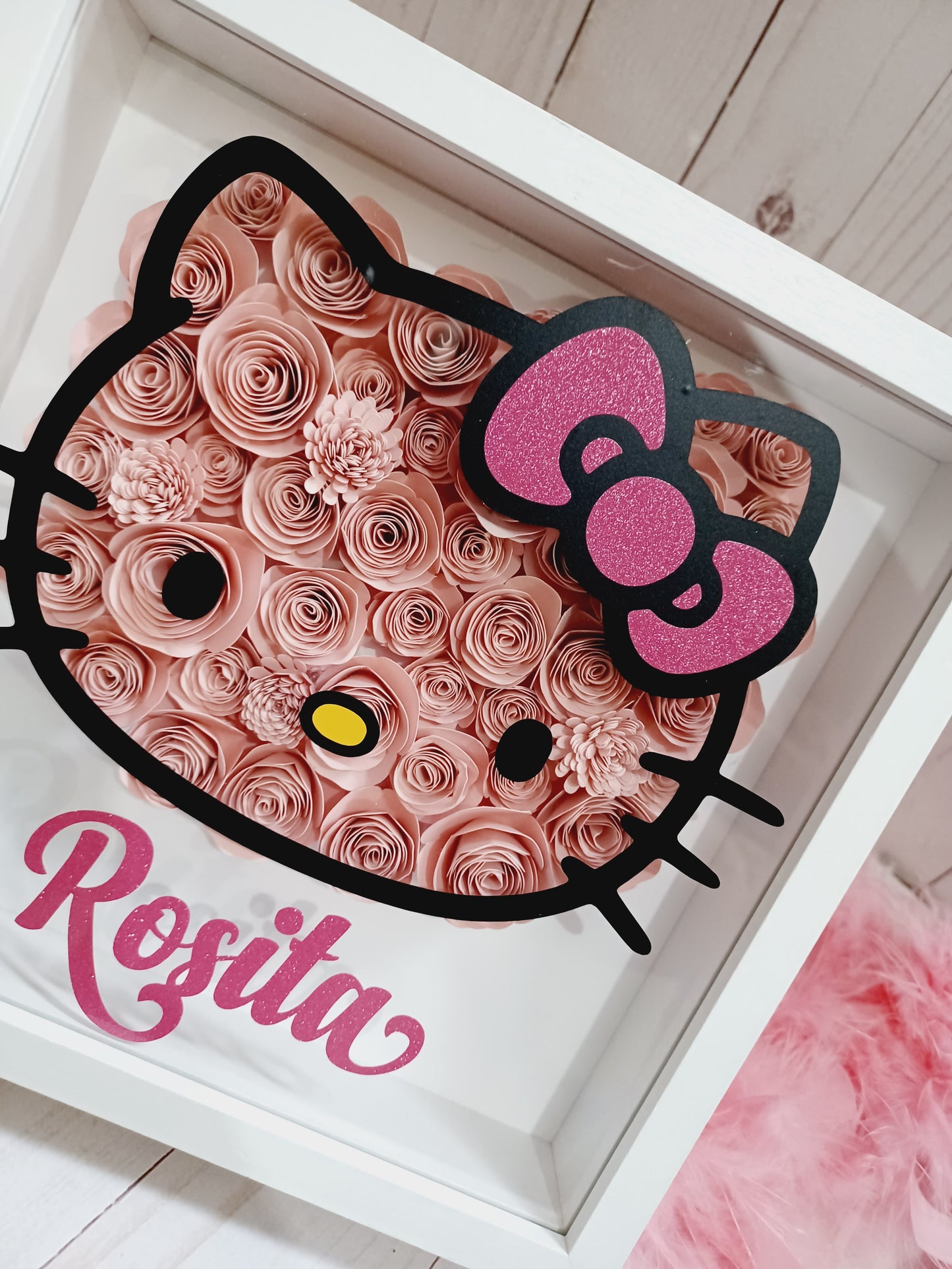 Personalized Shadow Box / hello/ kitty