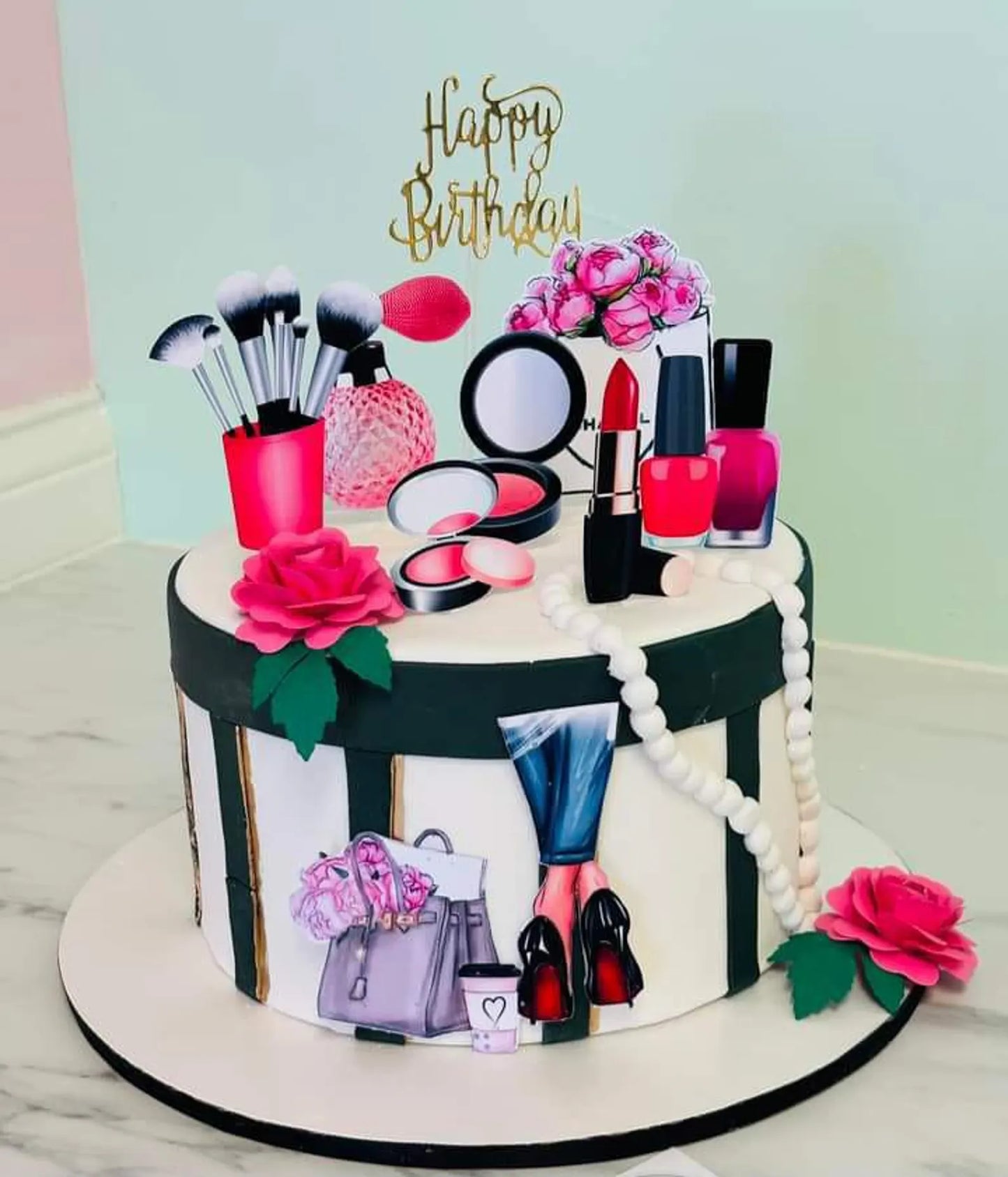 Makeup Cake topper