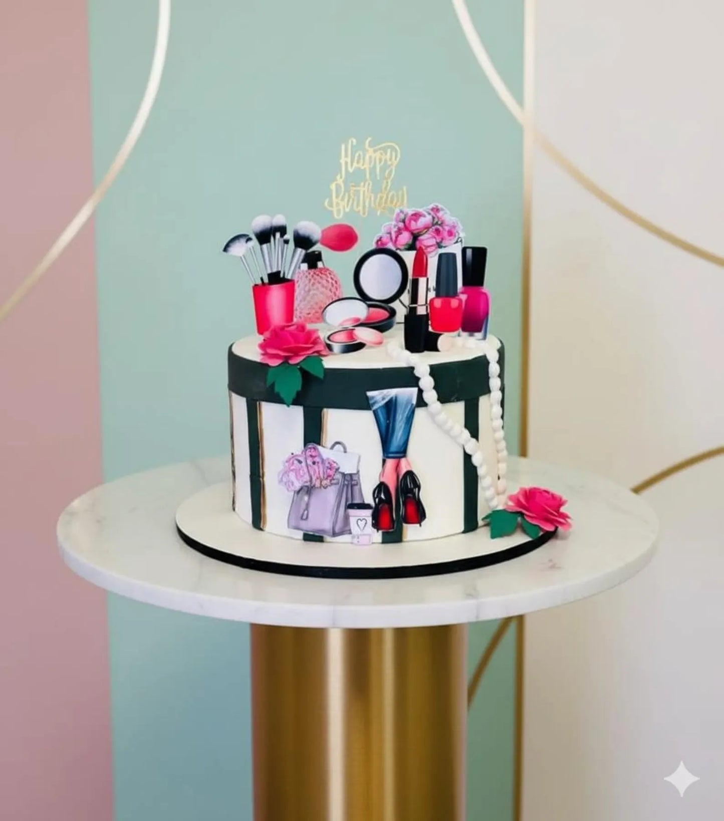 Makeup Cake topper