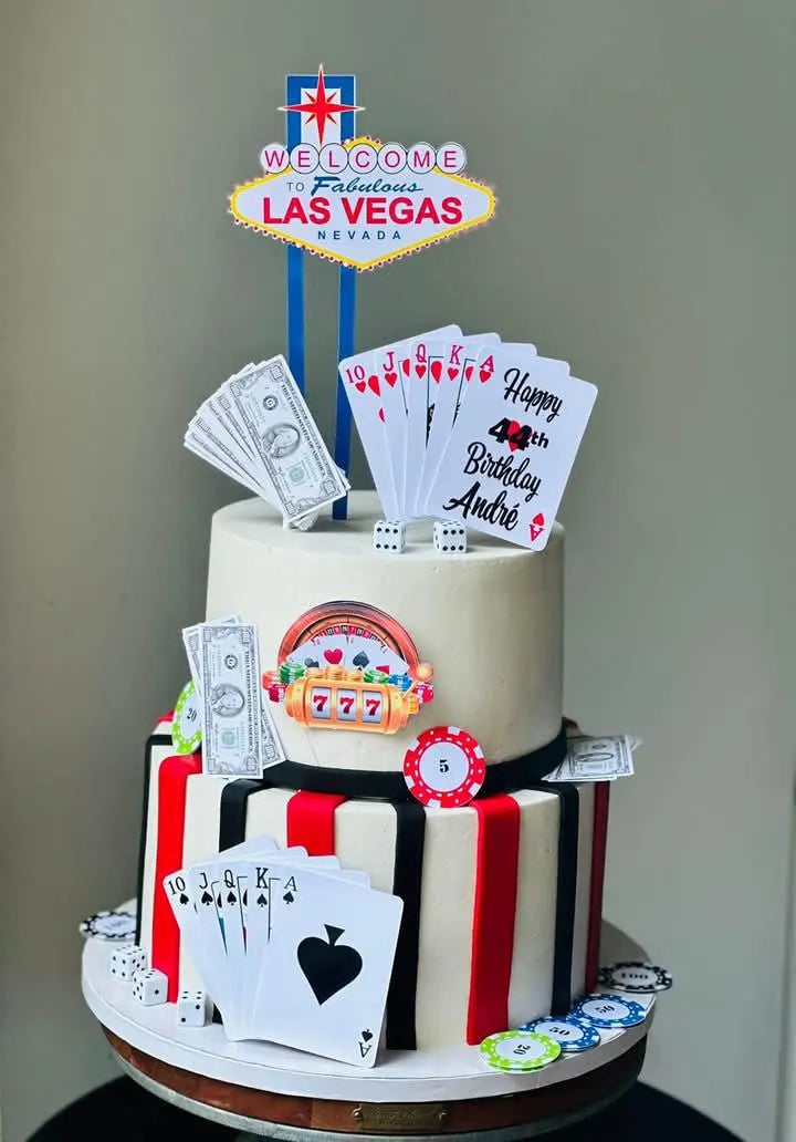 Casino cake topper
