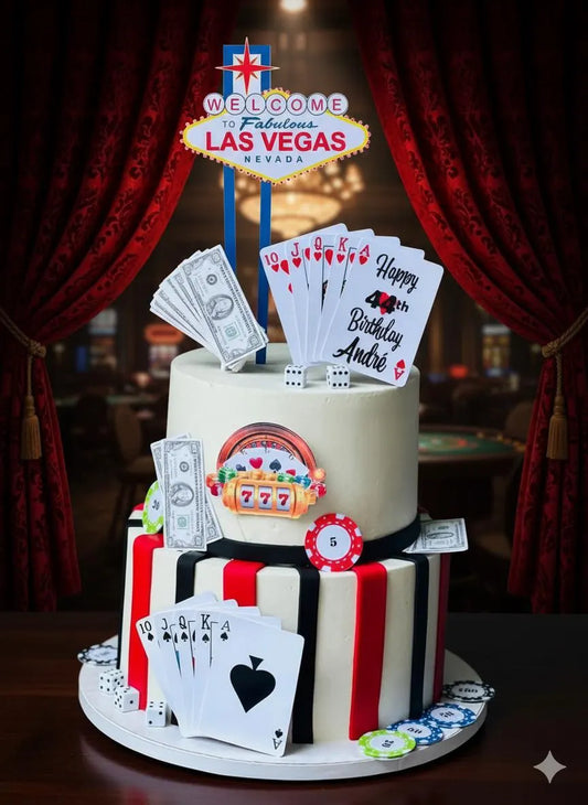Casino cake topper