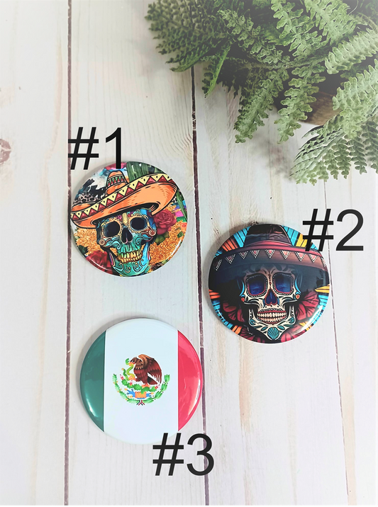 Mexican Buttons/pins | 2'' 1/4