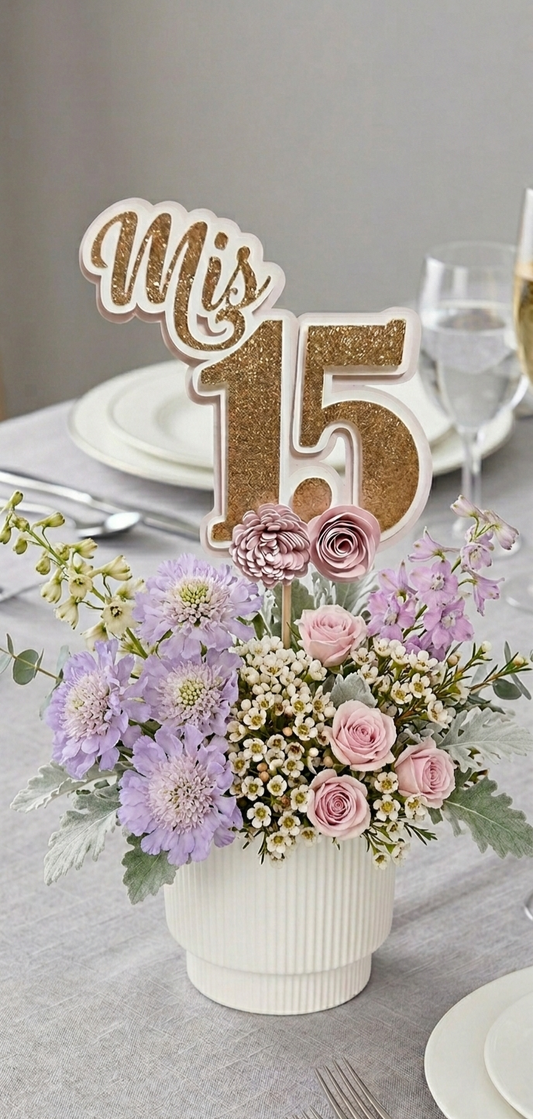 Mis 15 Centerpiece topper