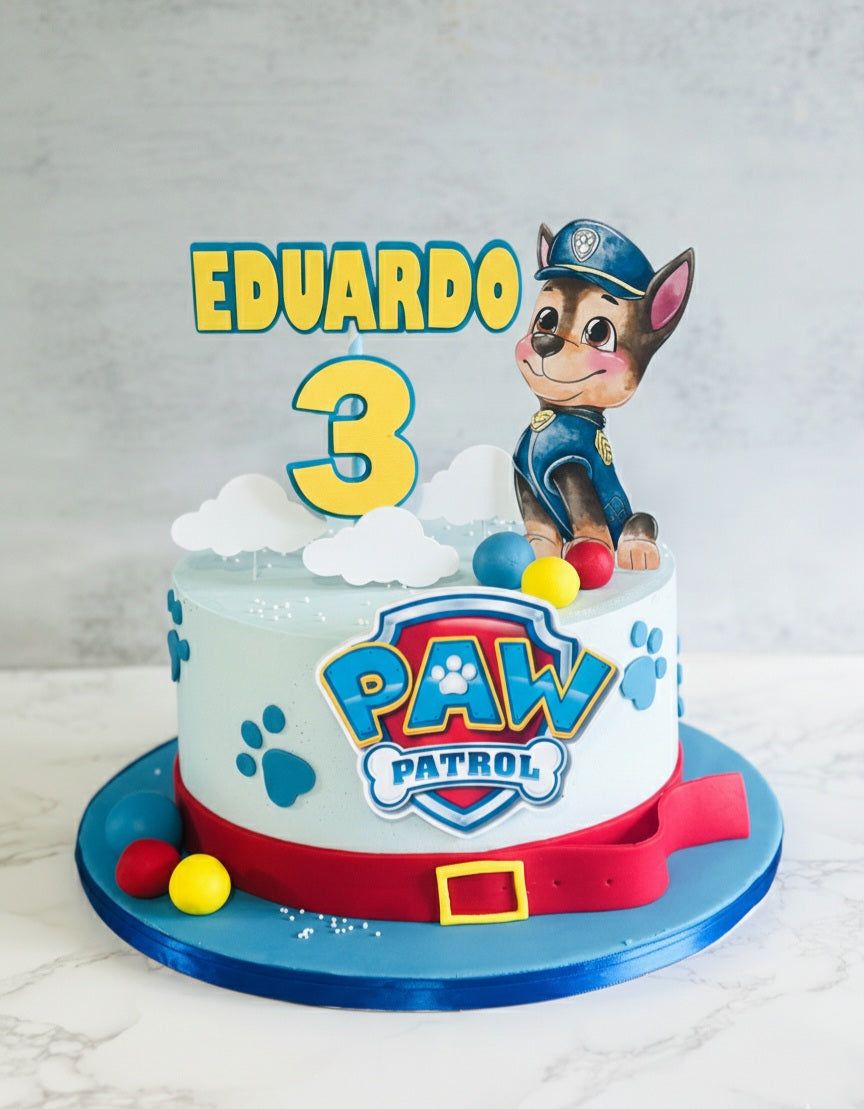 Cake topper Paw Theme