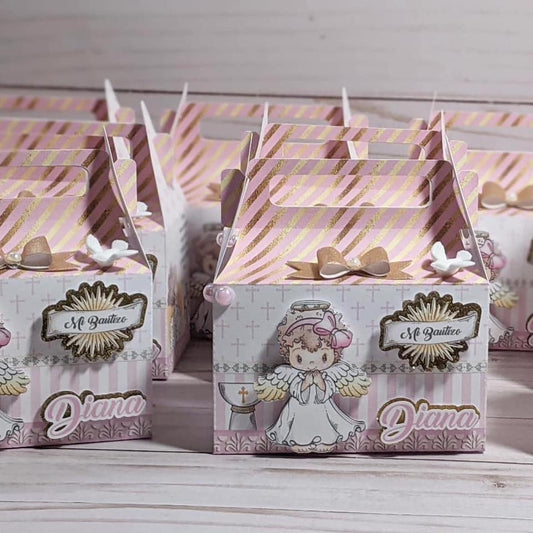 Baptism favor box Girl