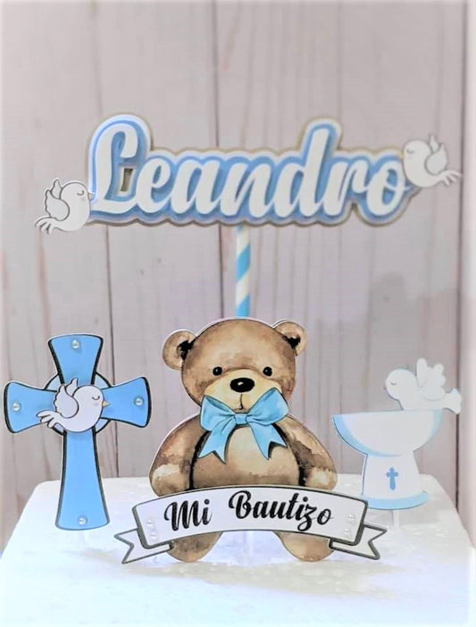 Cake Topper - Bautizo - Bear