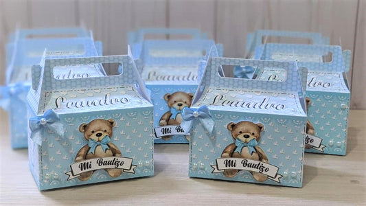 Baptism favor box - Bear
