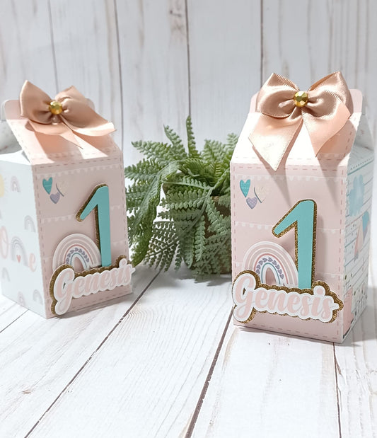 Boho rainbow favor box