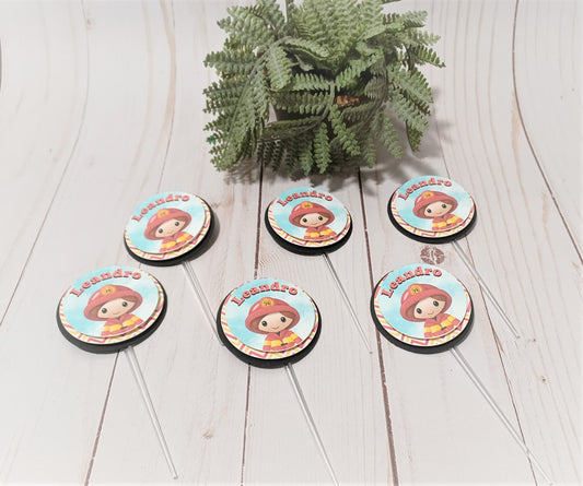 Fireman Cupcake topper