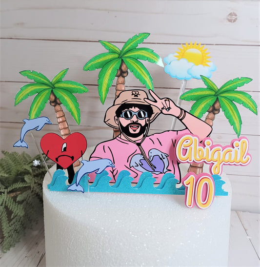 Bad Bunny cake topper