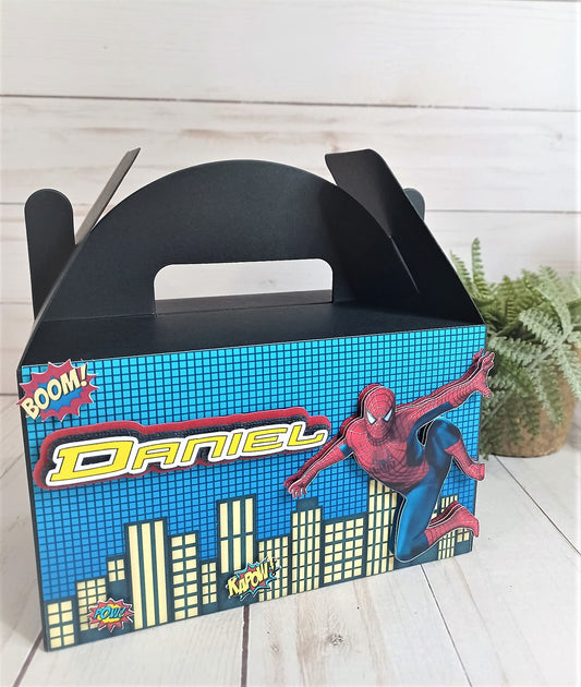 Spider-man inspiration favor box
